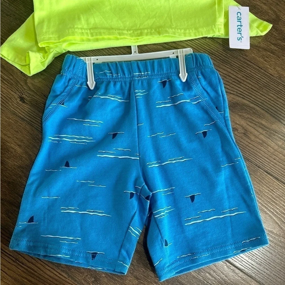 Carter's Kids Shark Graphic Tee and Shorts Set, Size 5T